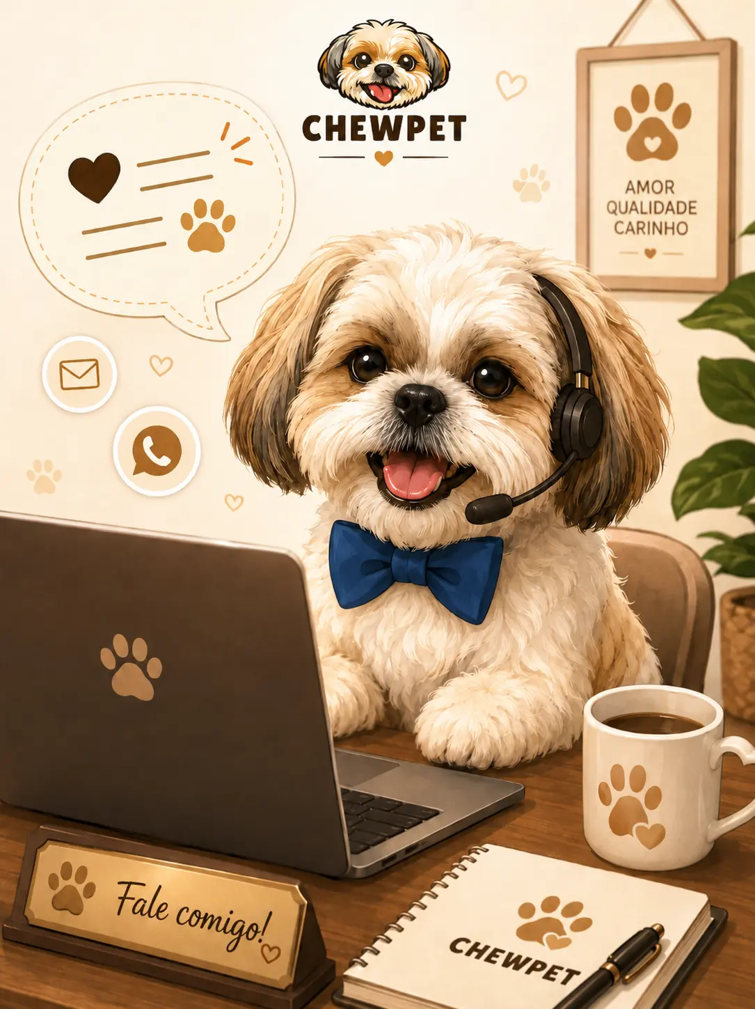 ChewPet pronto para receber mensagens, parcerias e histórias do universo pet