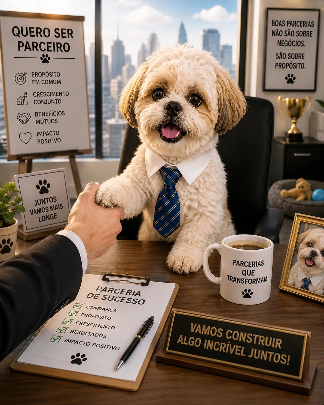 ChewPet convidando marcas e empresas a se tornarem parceiras do site