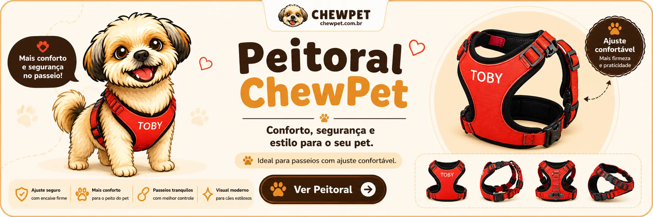 ChewPet | Peitoral para seu Doguinho